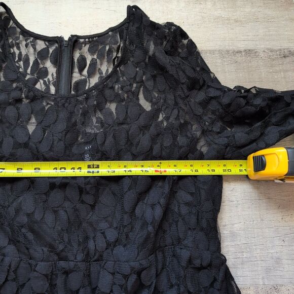 NWOT Torrid Lace Dress Womens Size 20 Black Goth Long Sleeve Knee Length - Picture 5 of 9